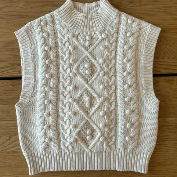 Wilfred Cable Knit Sweater Vest - Picture 2 of 8